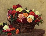 Basket of Dahlias